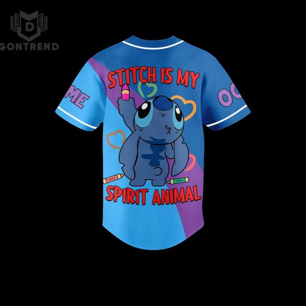 Stitch Is My Sprit Animal Design Baseball Jersey