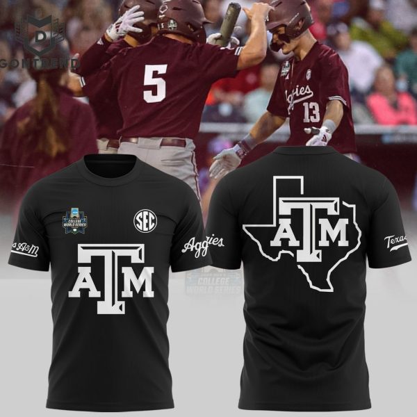 Texas A&M Aggies 2024 Men College World Series NCAA 3D T-Shirt