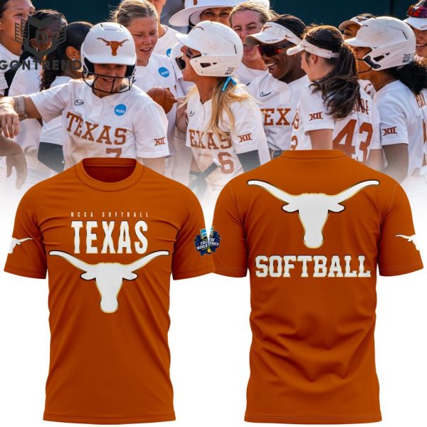 Texas Longhorns NCAA Softball Design 3D T-Shirt