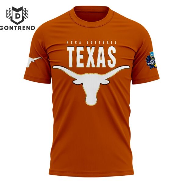 Texas Longhorns NCAA Softball Design 3D T-Shirt