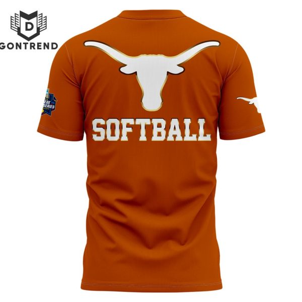 Texas Longhorns NCAA Softball Design 3D T-Shirt