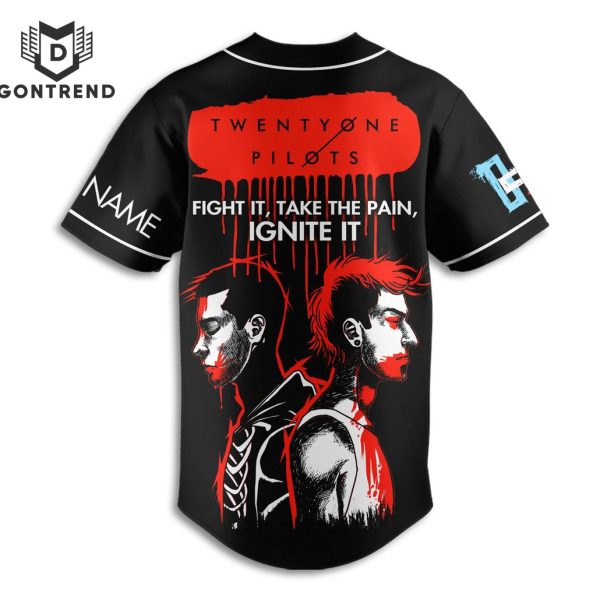 Twenty One Pilots – Fight It Take The Pain Ignite It Baseball Jersey