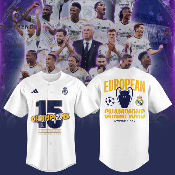 Ucl Champions 15 London 24 Real Madrid Baseball Jersey