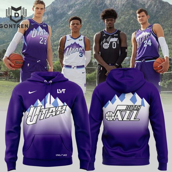 Utah Jazz Basketball Design Hoodie