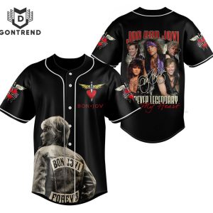 Jon Bon Jovi Forever Legendary In My Heart Signature Baseball Jersey