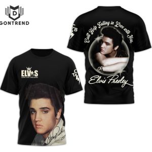 Elvis Presley Cant Help Falling In Love Design 3D T-Shirt – Black