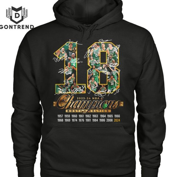 18 Times 2023-24 Champions Boston Celtics Signature Unisex T-Shirt