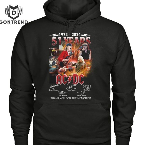 1973-2024 5 Years AC DC Signature Thank You For The Memories Unisex T-Shirt