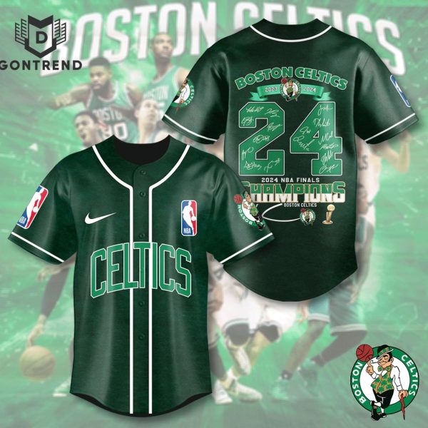 2023-2024 Boston Celtics NBA Finals Champions Baseball Jersey