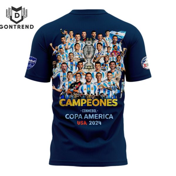 2024 Copa America Campeones Argentina 3D T-Shirt