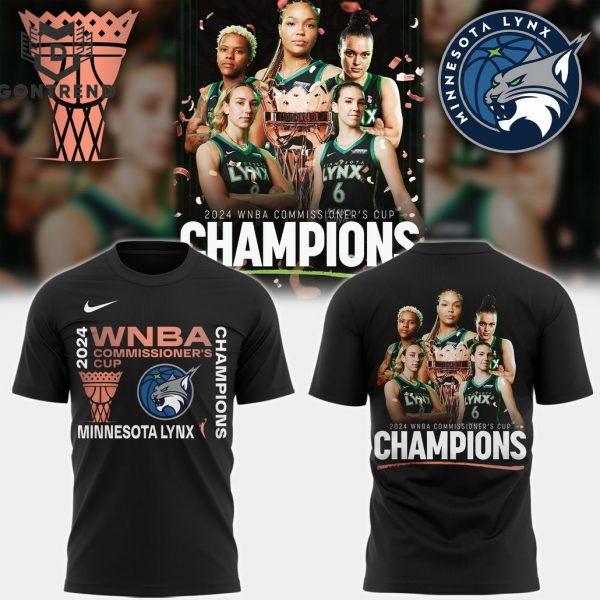 2024 Minnesota Lynx Commissioner Cup Champions 3D T-Shirt