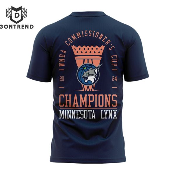 2024 Minnesota Lynx Commissioner Cup Champions 3D T-Shirt – Blue