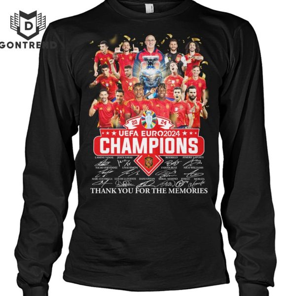 2024 Spain UEFA Euro Champions Signature Thank You For The Memories Unisex T-Shirt