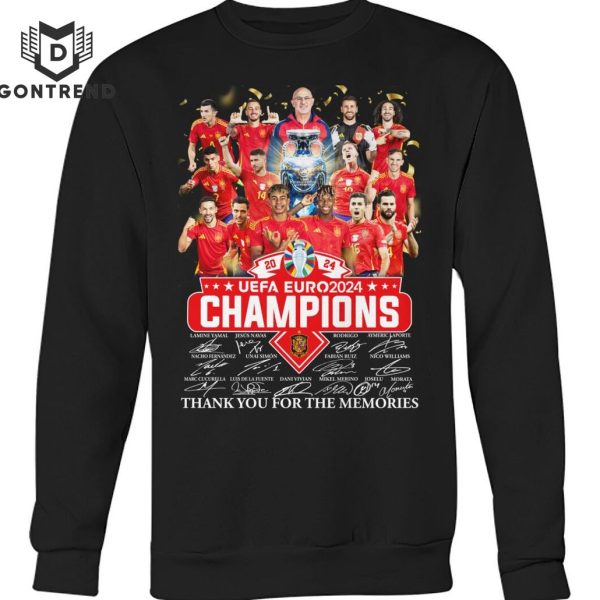 2024 Spain UEFA Euro Champions Signature Thank You For The Memories Unisex T-Shirt