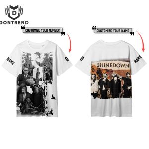 Personalized Shinedown Design 3D T-Shirt – White