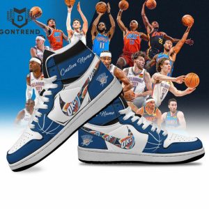 Personalized Oklahoma City Thunder NBA Air Jordan 1 High Top