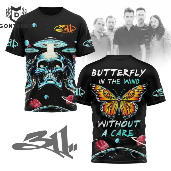 311 Butterfly In The Wind Without A Care 3D T-Shirt