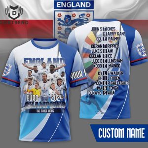 Personalized England Euro 2024 Champions The Three Lions Baseball Jersey