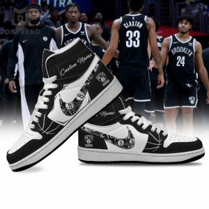 Personalized Brooklyn Nets NBA Air Jordan 1 High Top