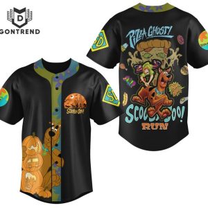 Pizza Ghost Scooby-Doo Run Baseball Jersey