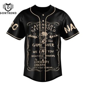 Personalized Avenged Sevenfold Life Is But A Dream Baseball Jersey