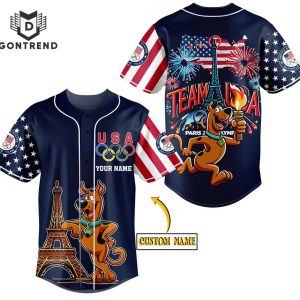 Scooby-Doo Olympic Games In Paris 2024 – Team USA  Baseball Jersey