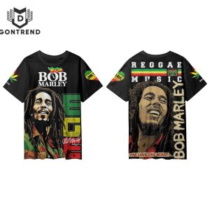 Bob Marley Reggae Music Signature 3D T-Shirt