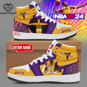 Personalized Kobe Bryant Los Angeles Lakers Air Jordan 1 High Top