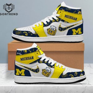 Michigan Wolverines Logo Air Jordan 1 High Top