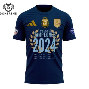 2024 Copa America Campeones Argentina 3D T-Shirt