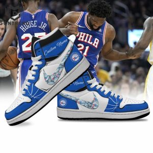 Personalized Philadelphia 76ers NBA Air Jordan 1 High Top