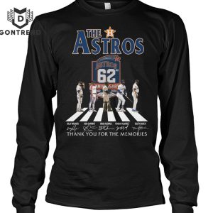 The Houston Astros 62 Years 1962-2024 Signature Thank You For The Memories Unisex T-Shirt