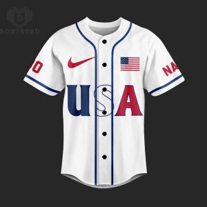 Personalized USA Team 2024 Olympic Paris Baseball Jersey – White