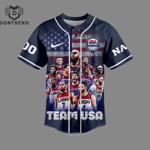 Personalized The Dream Team USA Basketball Olympic 2024 Baseball Jersey