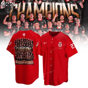 2024 Champions Double Stade Toulousain Baseball Jersey – Red