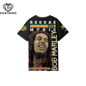 Bob Marley Reggae Music Signature 3D T-Shirt