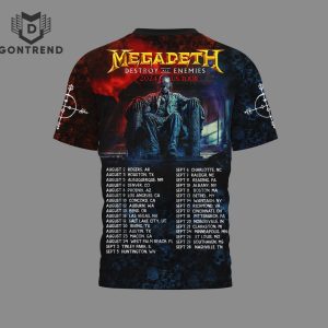 Megadeth Destroy All Enemies 2024 Us Tour 3D T-Shirt