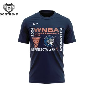 2024 Commissioner Cup Champions Minnesota Lynx 3D T-Shirt – Blue