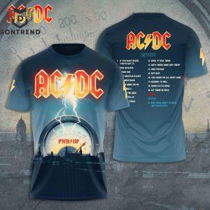 AC DC PWR Up Setlist 3D T-Shirt