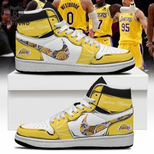 Personalized Los Angeles Lakers NBA Air Jordan 1 High Top