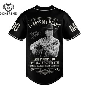 George Strait I Cross My Heart Signature Baseball Jersey