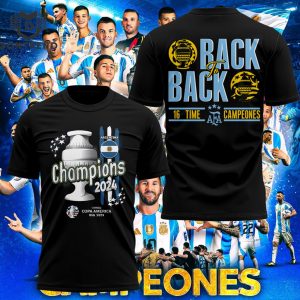 2024 Copa America Campeones Argentina 3D T-Shirt