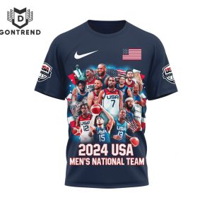 2024 USA Men National Team Basketball 3D T-Shirt