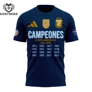 Copa America Campeones 2024 Argentina Special 3D T-Shirt