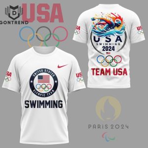 USA Team Swimming Olympic Paris 2024 3D T-Shirt