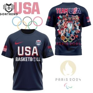 USA Basketball Olympic Paris 2024 3D T-Shirt