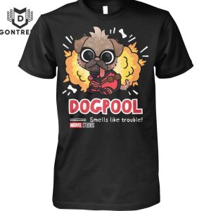 Deadpool And Wolverine Dogpool Smells Like Trouble Unisex T-Shirt