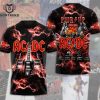 AC DC PWR Up Setlist 3D T-Shirt