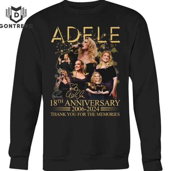 Adele 18th Anniversary 2006-2024 Thank You For The Memories Signature Unisex T-Shirt