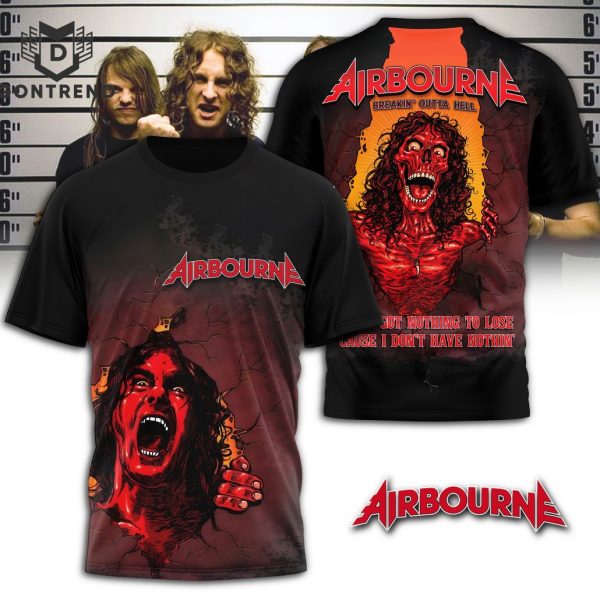 Airbourne Breakin Outta Hell 3D T-Shirt